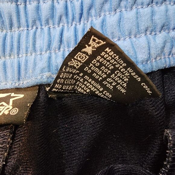 Starter Pants Mens Medium Black Basketball Track Tear Away Convertible Snap Side - Picture 11 of 13